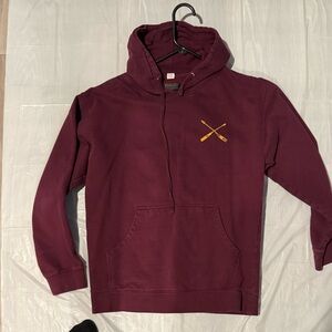 Pendleton Maroon Hoodie with Gold Accent